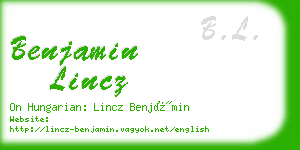 benjamin lincz business card